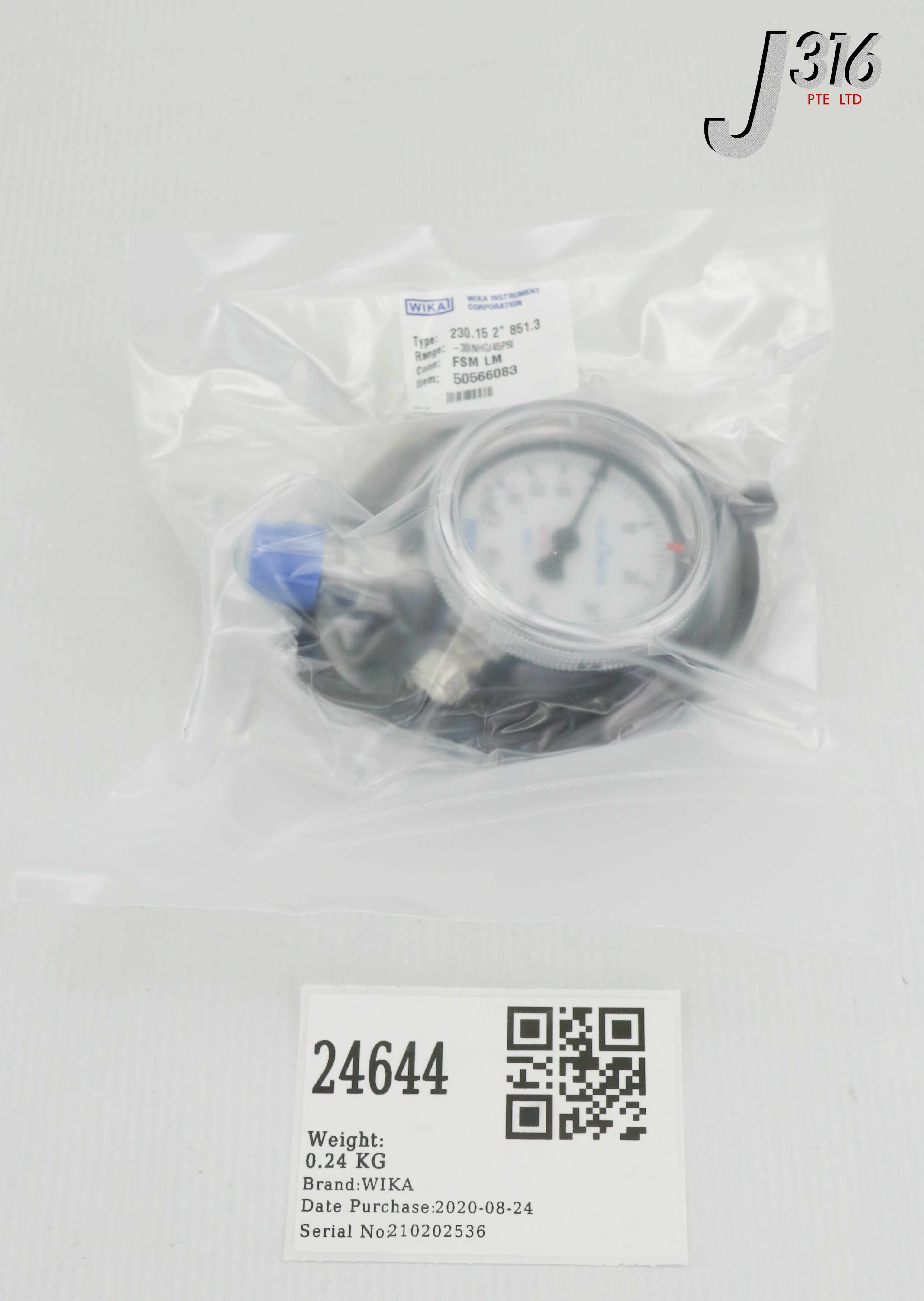 yo様 24644 WIKA PRESSURE GAUGE, 50566083 (NEW) 230.15 2'' 851.3 | eBay
